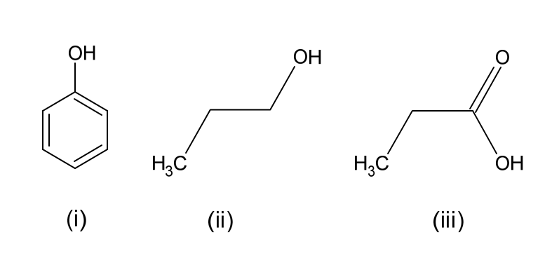 ОН
(i)
H3C
(ii)
ОН
HC
(iii)
О
ОН