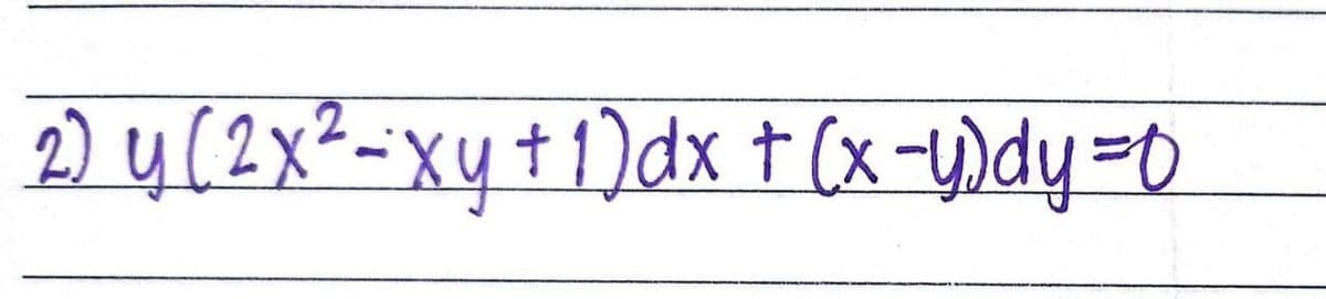 2D ų (2x?-xy+1)dx t (x-y)dy=D
