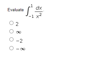 dx
Evaluate
x2
2
-2
O -0
