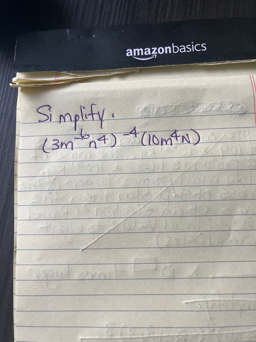 amazonbasics
متر دور دور
Simplify.
(3mnt) 4 (10m²+N)
ال الدم