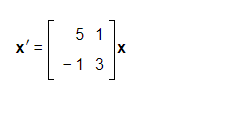 x' =
5 1
- 1 3
X