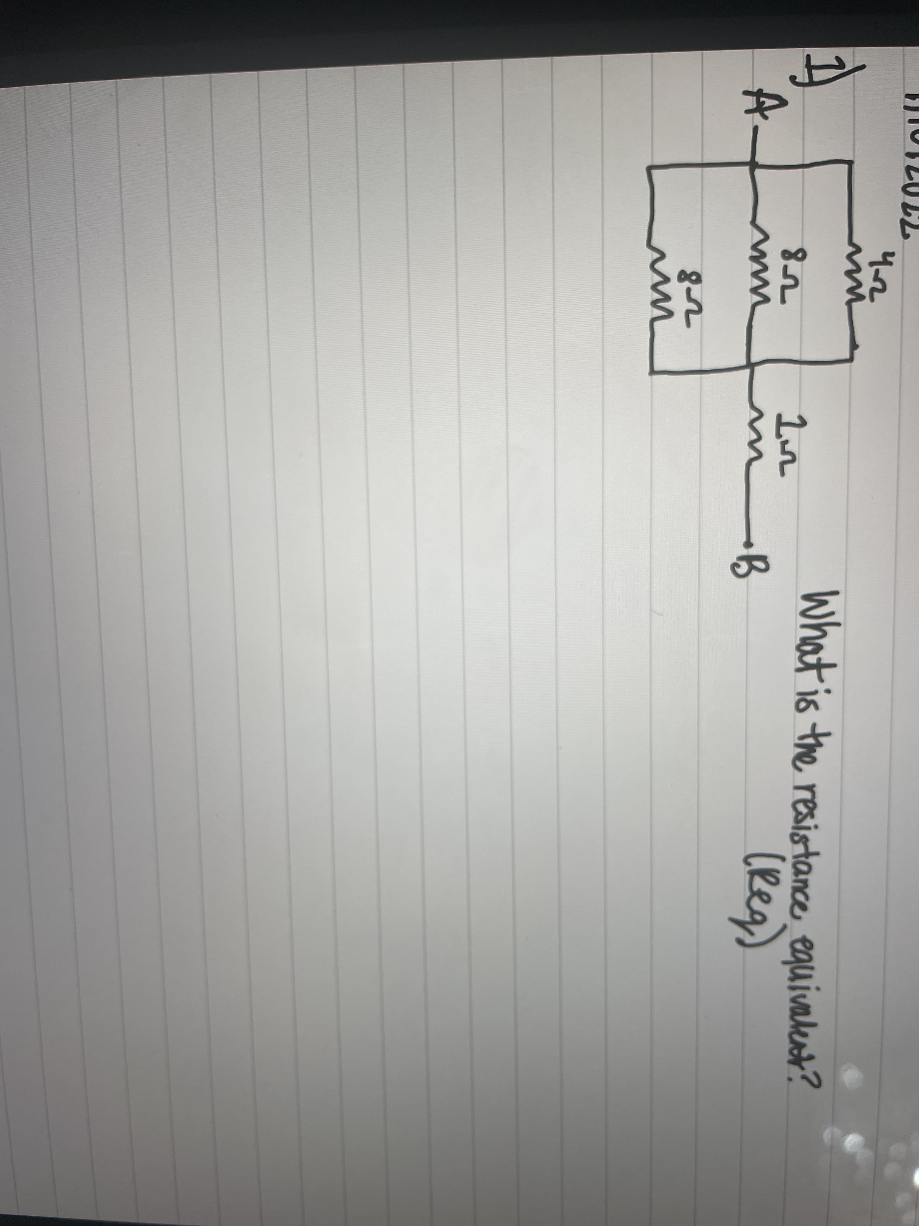 4-2
What is the resistance equivalent?
(Reg)
A
v8
