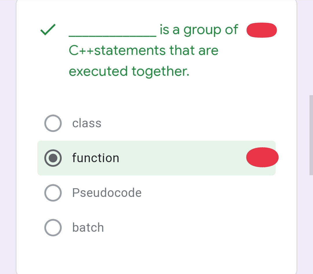 C++statements
executed together.
class
function
Pseudocode
is a group of
that are
batch