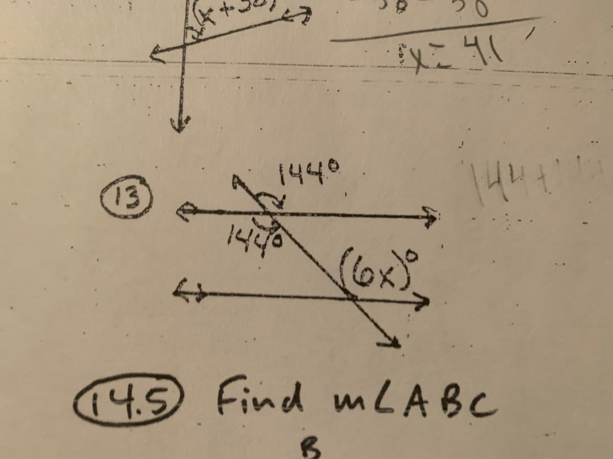 1440
13
(6x)
14.5 Find m LABC
