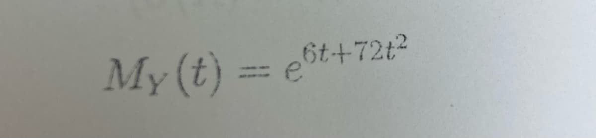 My (t) == e6t+72?
