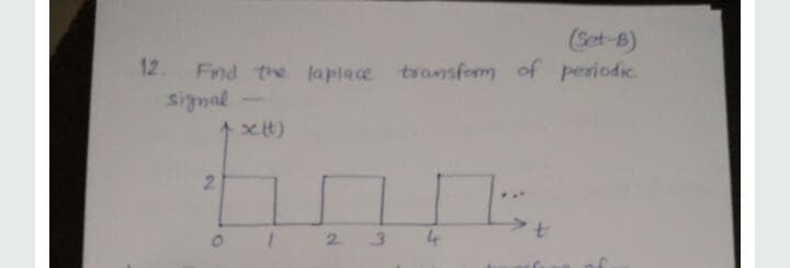 (Set-B)
transform of periodic.
12. Find the laplace
Joulis
2.
2 3
