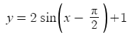 y= 2 sin x
+1
