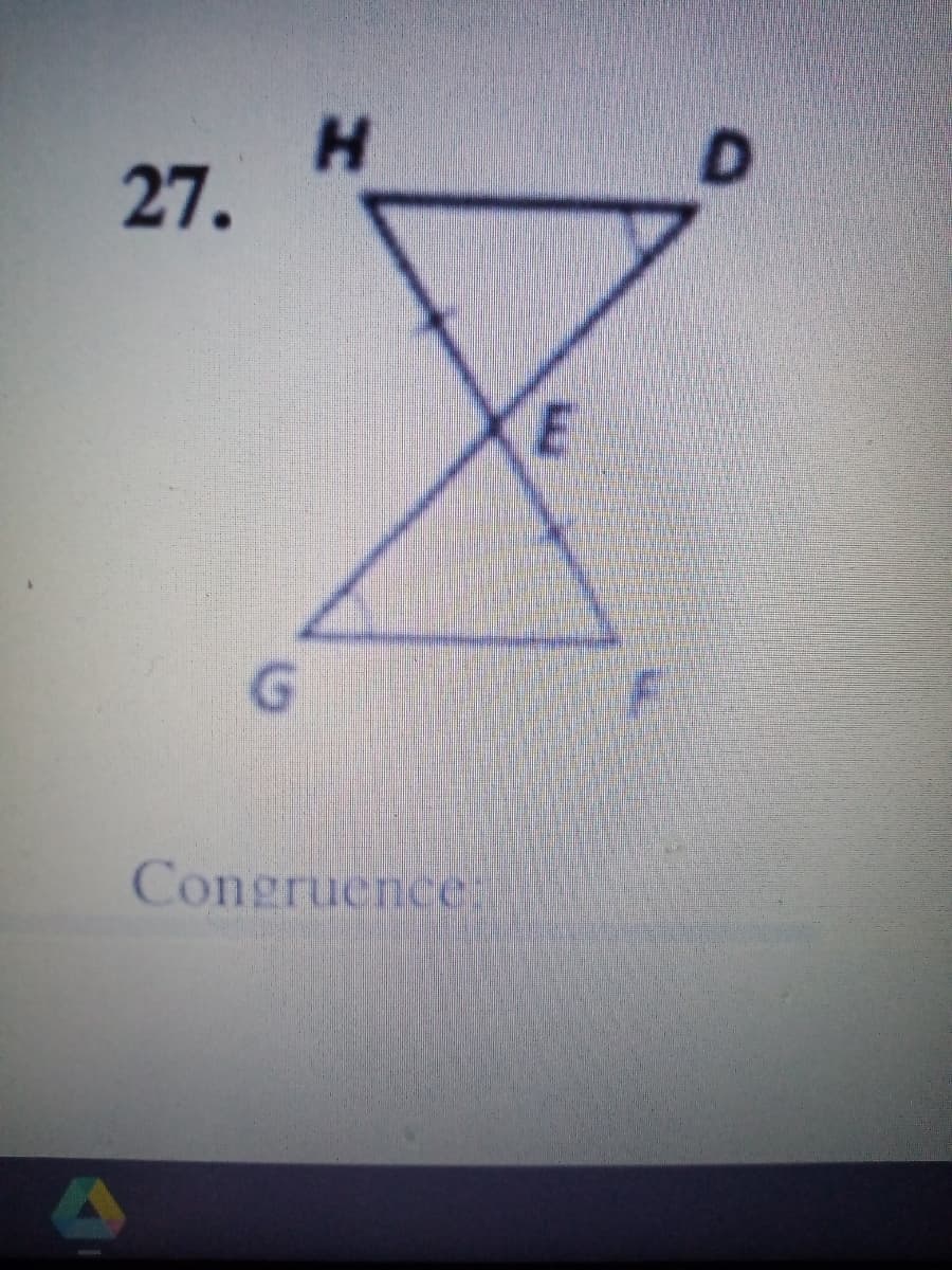 H.
27.
D.
G.
Congruence:
