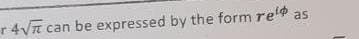 r 4√ can be expressed by the form rel as