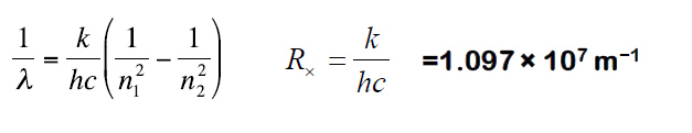 k
k
=1.097 x 107 m-1
hc
1
1
1
R.
-
hc \ní n
2
||
