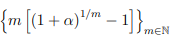 {m [(1 + a)¹/m - 1]} meN