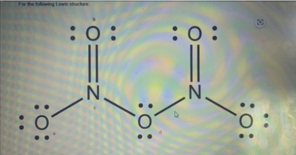 For the following Lewis structure:
:O:
: 0:
NIO
:O:
: 0:
NIO
CO: