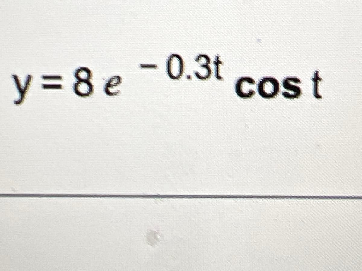 Y3D8 e -0.3t
cost
