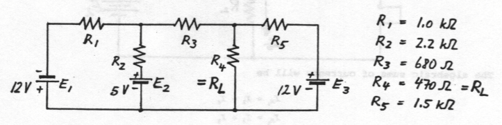 12VTE,
M
R₁
R₂
5V
ww
FE₂
ww
R3
ww
R4
=RL
R5
12V-TE3
R₁ = 1.0 k2
R₂ = 2.2 k
R3
= 680 52
R4
R5
=
=
470 52 =RL
1.5 km