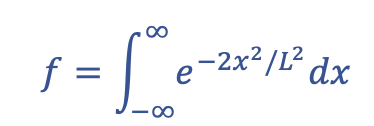 8
f = 100
e
8
-2x²/1² dx