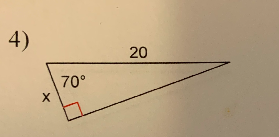 4)
20
70°
