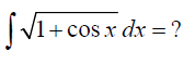 V1+cos.x dx = ?
