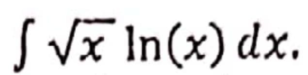 S Vx In(x) dx.
