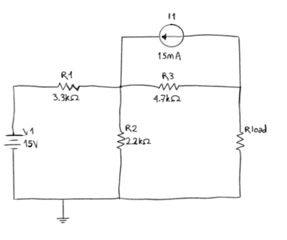 15V
R1
ww
3.3k52
R2
{2.2ksz
15mA
R3
www
4.7ΚΩ
Rload