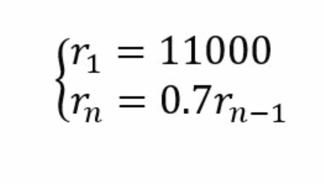 11000
Ír, = 0.7rn-1
