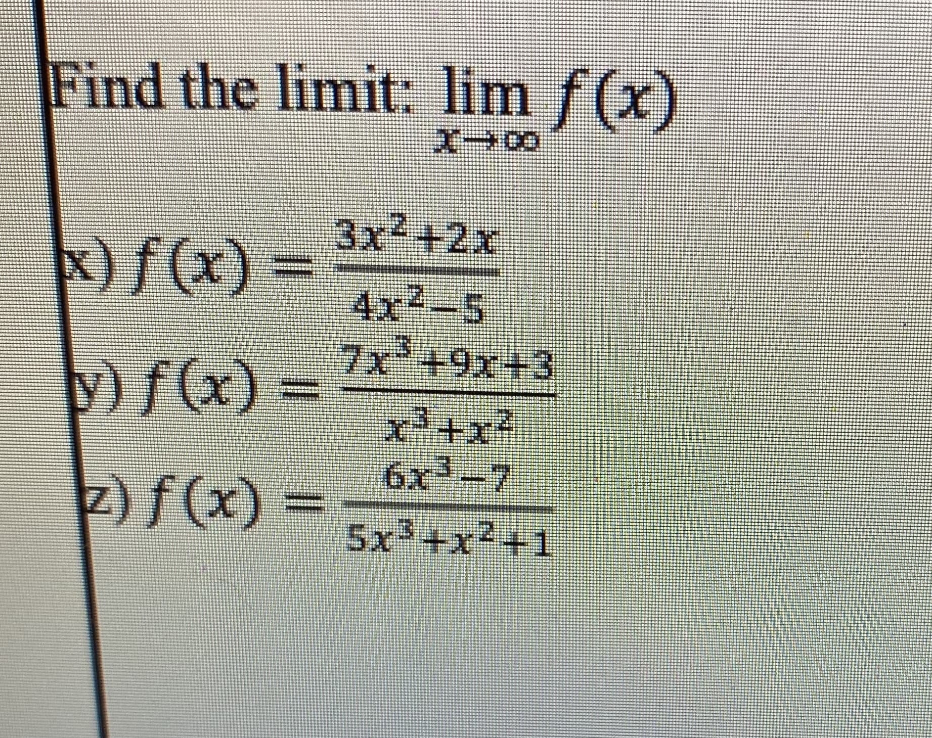 6x-7
f(x)3D
5x +x2+1
