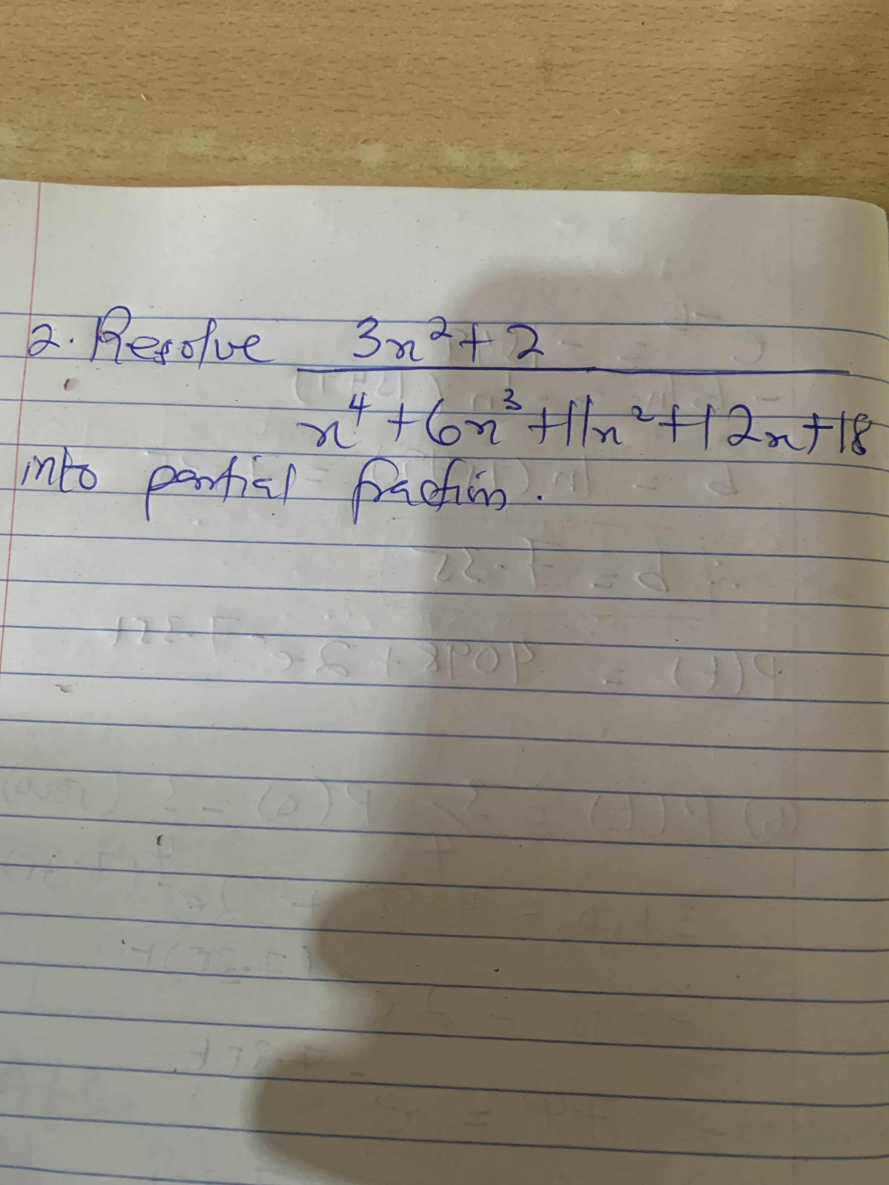 2.Rerolue 3r?+2
12
4+6n 12nt18
mto partial pachión
