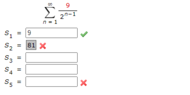 S
S₁
$₂ = 81 X
N
$3
S4
S
55
= 9
||||
=
Σ;
n = 1
9
27-1
X