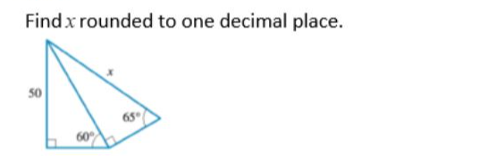 Findx rounded to one decimal place.
50
