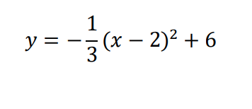 y =
'씨(~ - 2)2 +6
