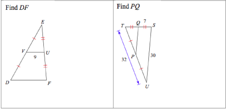 Find PQ
Find DF
E
30
32
D
F
