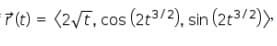 F7(t) = (2VE, cos (2t3/2), sin (2t3/2)
