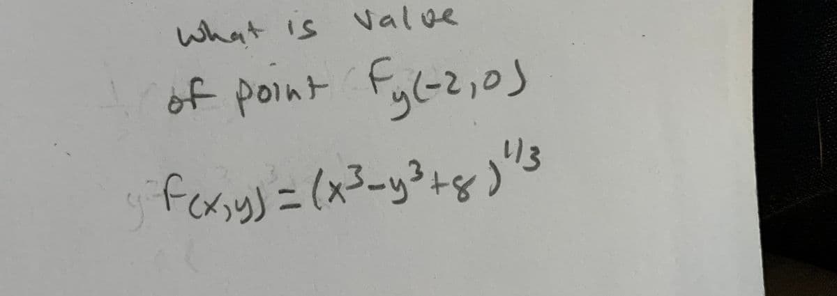 what is Valve
of point Fyl-2,0s
(x3-y3
