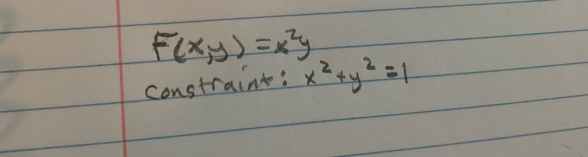 Fexy)=xy
Constraint
