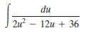 du
2u - 12u + 36
