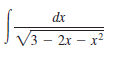 dx
V3 - 2x – x²
