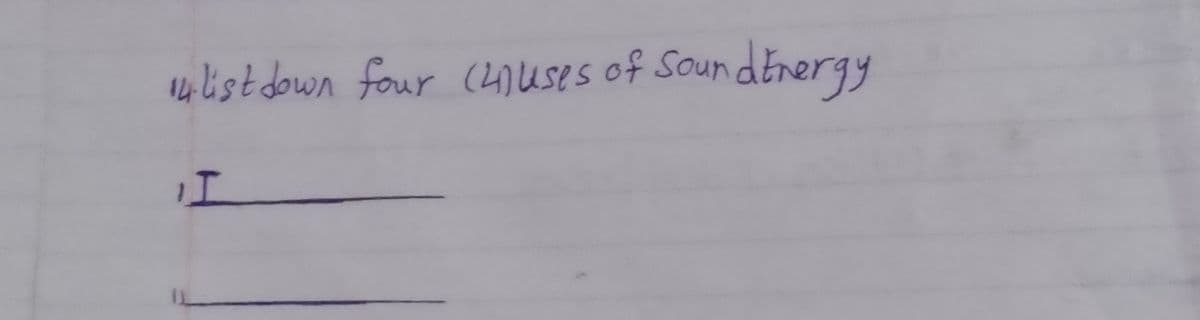 u list down four (4)uses of SoundEnergy
エ
