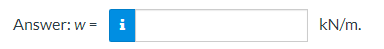 Answer: w =
kN/m.
