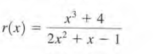 x + 4
r(x)
2x + x - 1
