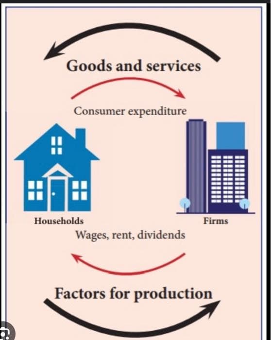 →
Goods and services
Consumer expenditure
88
Households
Wages, rent, dividends
Firms
Factors for production