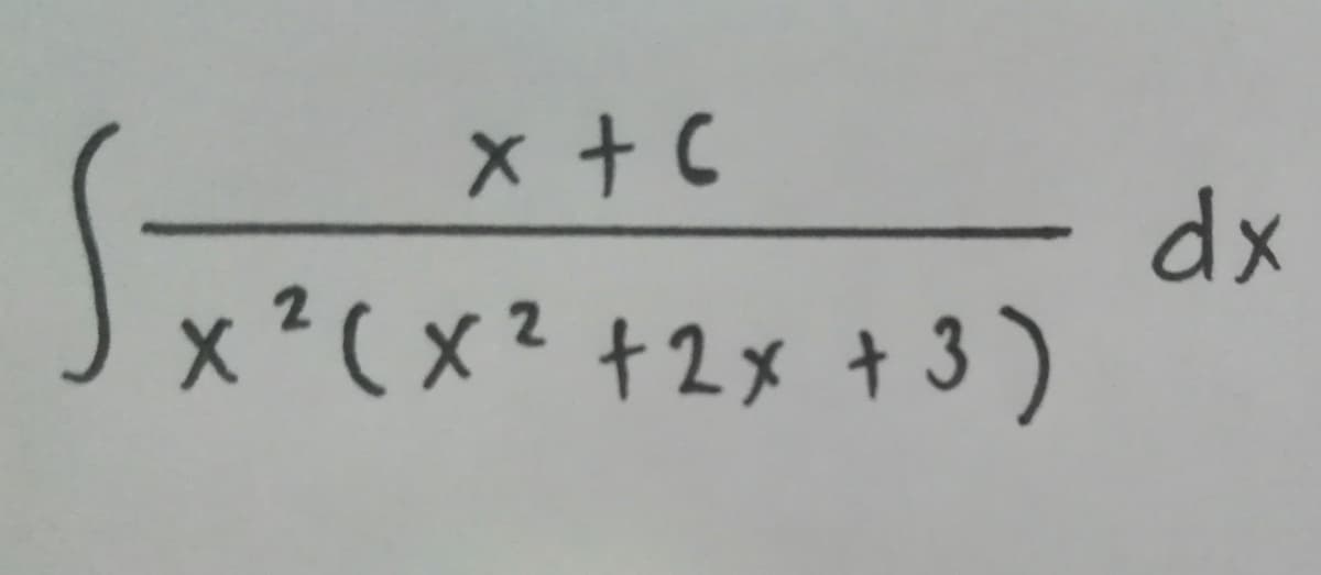 x + C
dx
Jx?(x²+2x +3)
