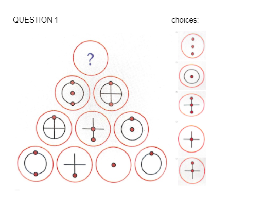 QUESTION 1
choices:
?
