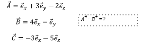 Ả = ëx + 3ëy – 2ë,
AB =?
B = 4ẽ, – ëy
= -3ë, – 5ẽ,
