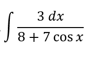 3 dx
8+7 сos x
