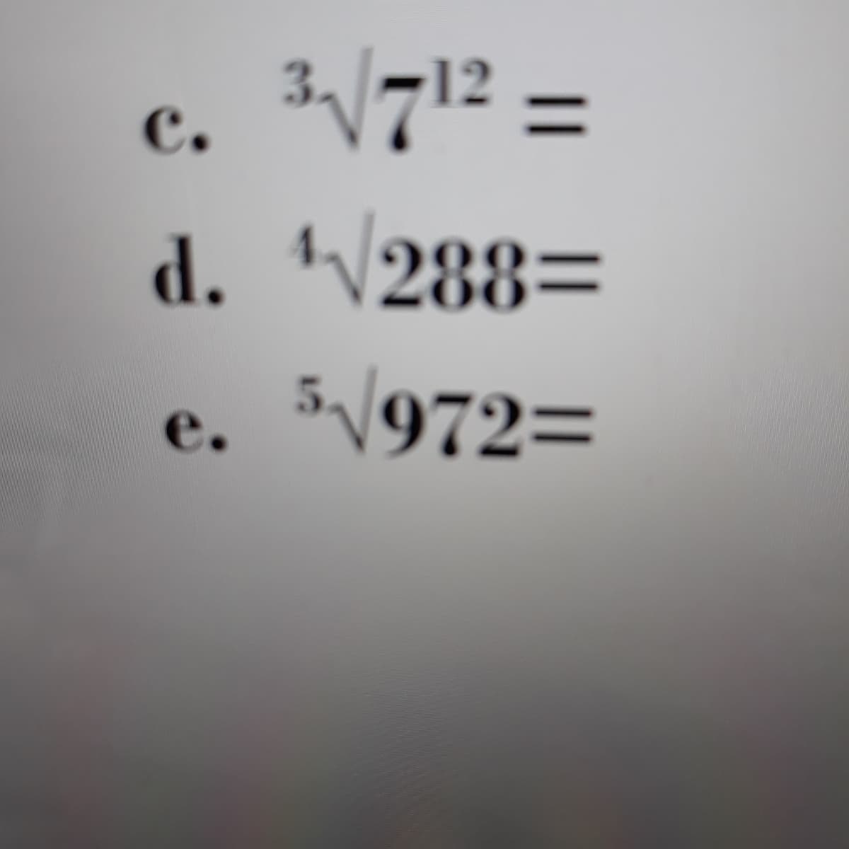 3/71² =
%3D
с.
d. V288=
е.
s1972=
