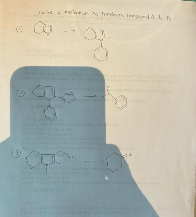 write a mechanism to transfor m Compound A to B
