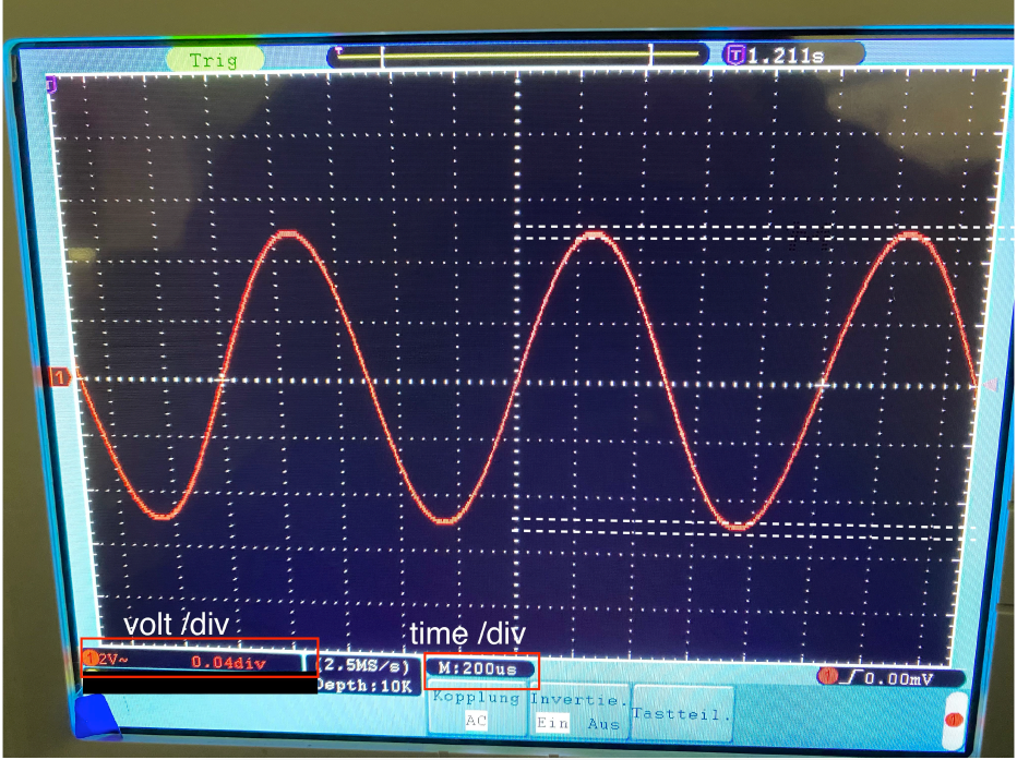 T1.211s
Trig
volt ídiv:
time /div
0.04div T:2,5MS/s)
Depth:10K
2V
M:200us
S0.00mV
Kopplung Invertie.
Tastteil.
AC
Ein
Aus
