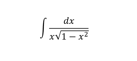 dx
xV1– x²
