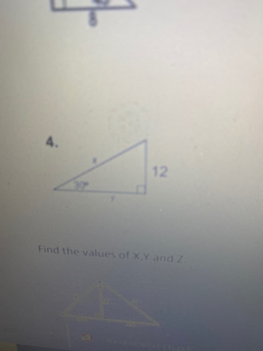 4.
12
Find the values of X,Y and Z:
pdf
