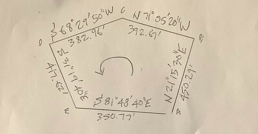 $68°29'50'wc
312.67
382.96
19
848'40'E
350.77'
$3119'40'E
417.62
