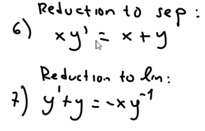 Reduction to sep:
6)
Reduction to lm:
3) y'ty: axy"
こ
